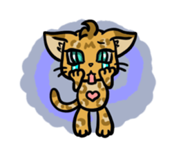 Panther pattern cats. sticker #1402514