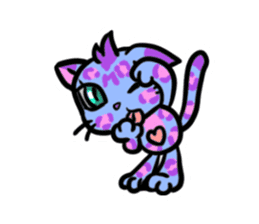Panther pattern cats. sticker #1402524