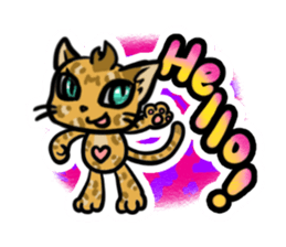 Panther pattern cats. sticker #1402526