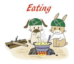 The Army Rabbits - Social Activities ENG sticker #1403933