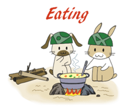 The Army Rabbits - Social Activities ENG sticker #1403933