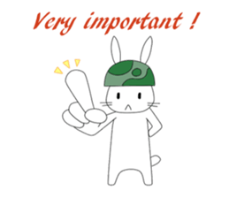 The Army Rabbits - Social Activities ENG sticker #1403960