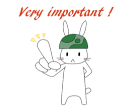 The Army Rabbits - Social Activities ENG sticker #1403960