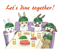 The Army Rabbits - Social Activities ENG sticker #1403962