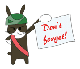 The Army Rabbits - Social Activities ENG sticker #1403963