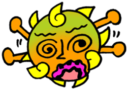 Crazy Sun and the Moon sticker #1404046