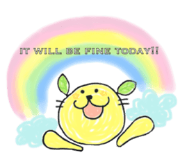 Orange cat sticker #1404351