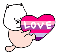 Pomeranian with Colorful Tights sticker #1405473