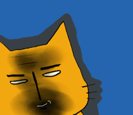 Charlie a middle aged cat2 sticker #1406016