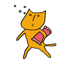 Charlie a middle aged cat2 sticker #1406038