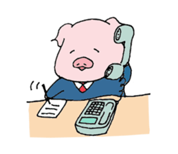 pig to work sticker #1407490