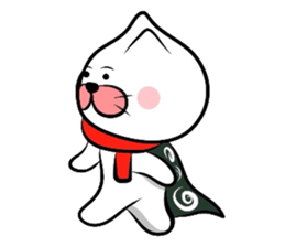 Furoshiki nyanko Matsukichi Winter story sticker #1409653