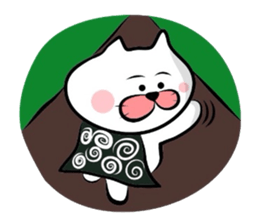 Furoshiki nyanko Matsukichi Winter story sticker #1409660
