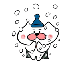 Furoshiki nyanko Matsukichi Winter story sticker #1409668