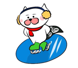 Furoshiki nyanko Matsukichi Winter story sticker #1409669