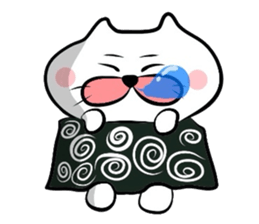 Furoshiki nyanko Matsukichi Winter story sticker #1409674