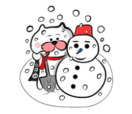 Furoshiki nyanko Matsukichi Winter story sticker #1409675