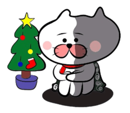 Furoshiki nyanko Matsukichi Winter story sticker #1409677