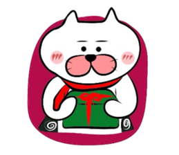 Furoshiki nyanko Matsukichi Winter story sticker #1409682