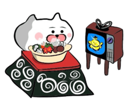 Furoshiki nyanko Matsukichi Winter story sticker #1409689