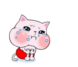 red pants cat sticker #1410616