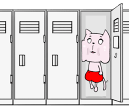 red pants cat sticker #1410621