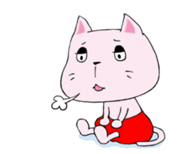 red pants cat sticker #1410622