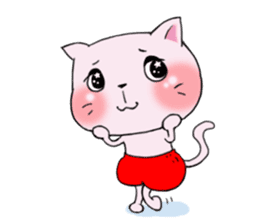 red pants cat sticker #1410632