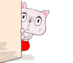 red pants cat sticker #1410649