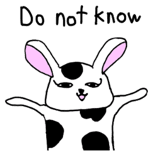 Rabbit cow Gyuchan English version sticker #1411610