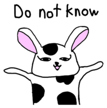 Rabbit cow Gyuchan English version sticker #1411610