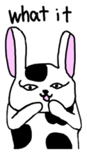 Rabbit cow Gyuchan English version sticker #1411611