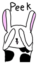 Rabbit cow Gyuchan English version sticker #1411615