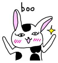 Rabbit cow Gyuchan English version sticker #1411616