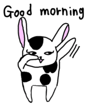 Rabbit cow Gyuchan English version sticker #1411618