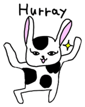 Rabbit cow Gyuchan English version sticker #1411619