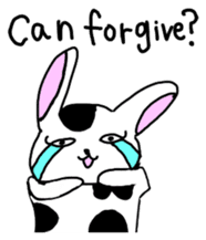 Rabbit cow Gyuchan English version sticker #1411621