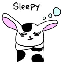Rabbit cow Gyuchan English version sticker #1411624
