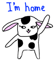 Rabbit cow Gyuchan English version sticker #1411625