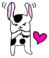 Rabbit cow Gyuchan English version sticker #1411626