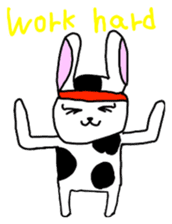 Rabbit cow Gyuchan English version sticker #1411627