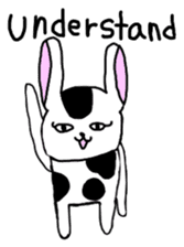 Rabbit cow Gyuchan English version sticker #1411628