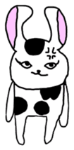 Rabbit cow Gyuchan English version sticker #1411630