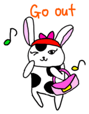 Rabbit cow Gyuchan English version sticker #1411634