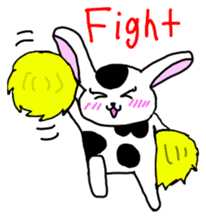 Rabbit cow Gyuchan English version sticker #1411640