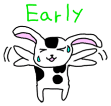 Rabbit cow Gyuchan English version sticker #1411642