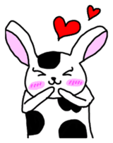 Rabbit cow Gyuchan English version sticker #1411643
