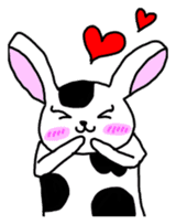 Rabbit cow Gyuchan English version sticker #1411643
