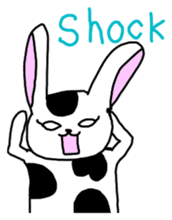 Rabbit cow Gyuchan English version sticker #1411644