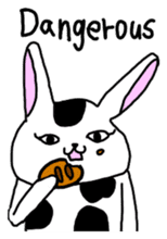 Rabbit cow Gyuchan English version sticker #1411647